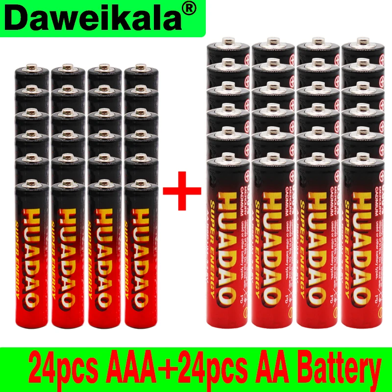 24 шт. цинковый марганцевый сухой аккумулятор 1 5 в AA батарея + AAA батареи для камеры