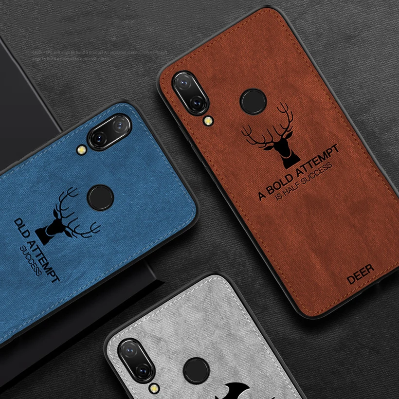 Чехол MUCHI для Huawei Honor 8C Классический тканевый Мягкий силиконовый чехол-накладка