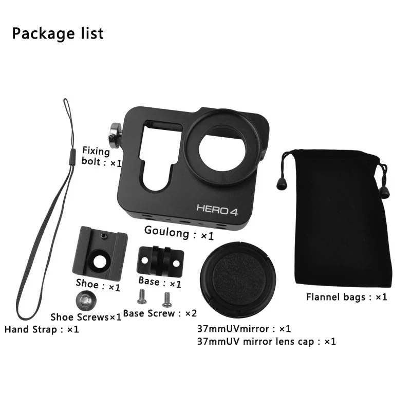 Go Pro Аксессуары Алюминиевый сплав защитная рамка ударопрочный металлический