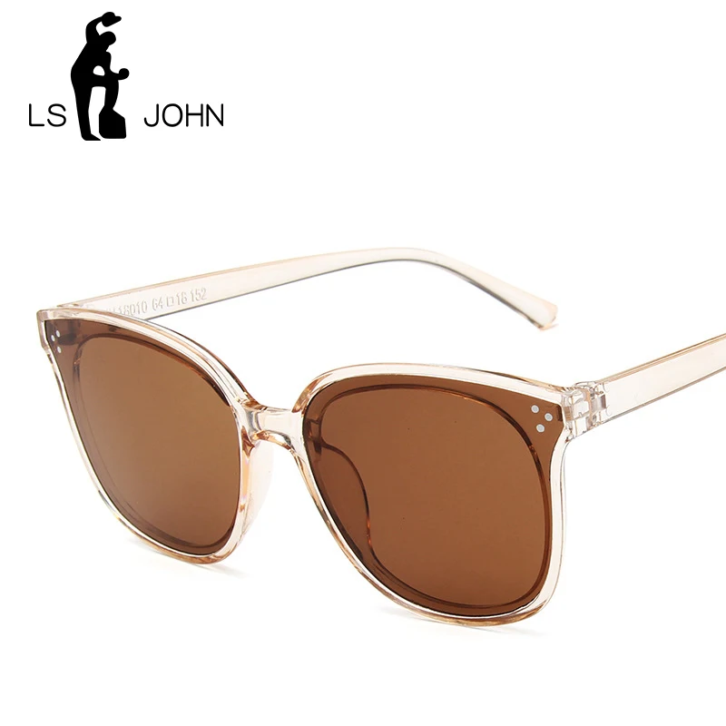 LS JOHN, кошачий глаз, золотые солнцезащитные очки, мужские, оттенки, зеркальные, женские, квадратные, солнцезащитные очки для женщин, покрытие oculos, модные брендовые очки, UV400
