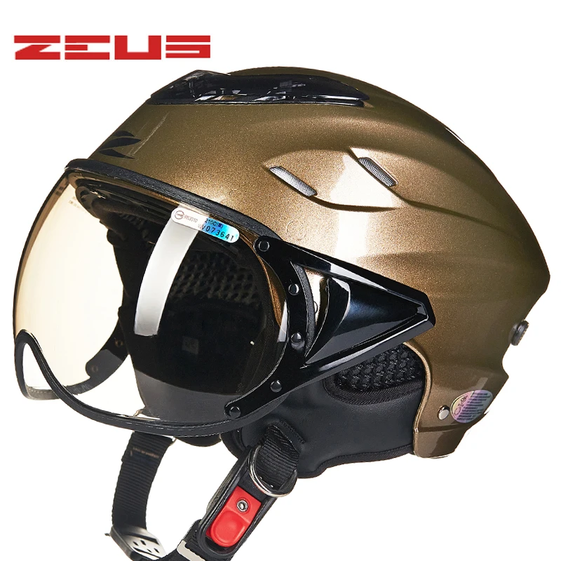 Мотоциклетный шлем ZEUS 125B HD большой козырек для электроскутеров и квадроциклов