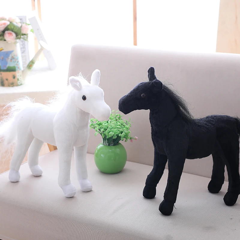 

Simulation Horse Plush baby Toys Cute Stuffed Animal Zebra Doll Soft Black White Horse Toy Kids friendsBirthday Gift home decor