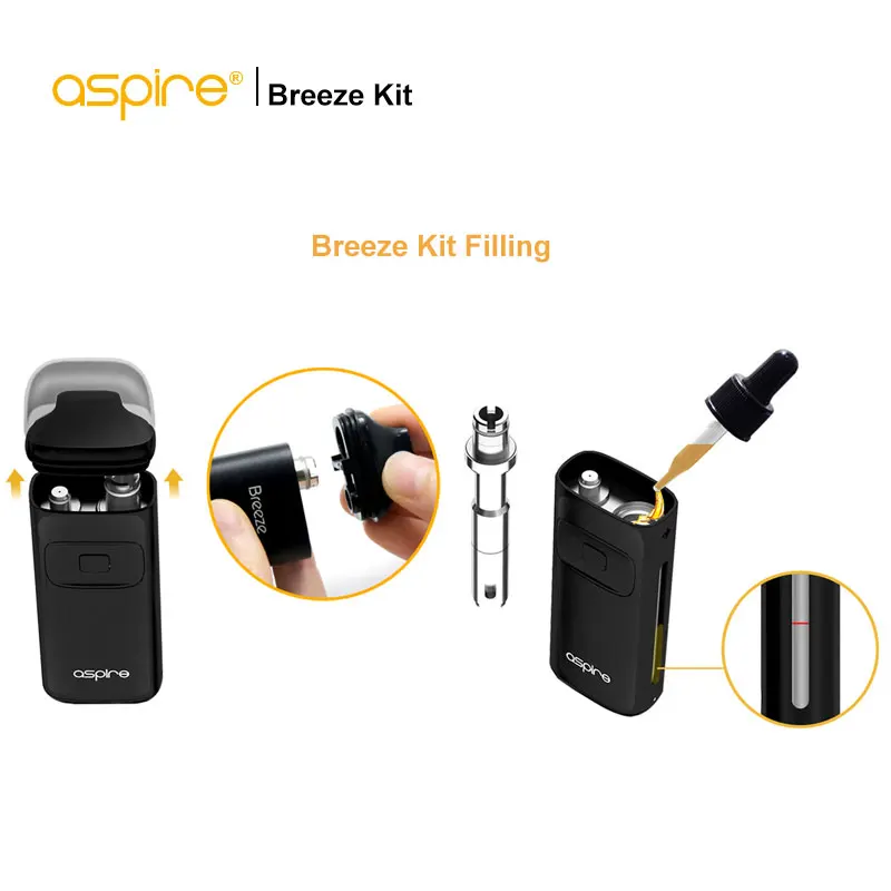 Aspire Breeze комплект все в одном ручка электронная сигарета 2 мл стартовый набор с