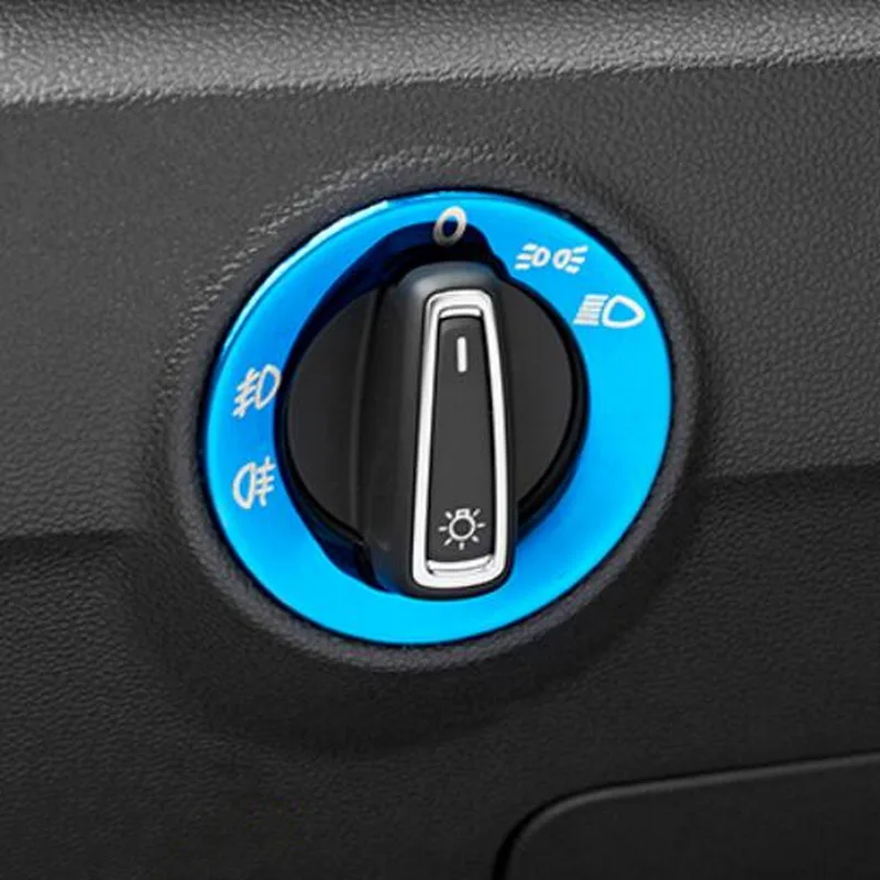 Tonlinker Interior Headlight Switch button Cover sticker for Volkswagen T-ROC 2018-19 Car styling 1 PCS ABS/Metal | Автомобили и