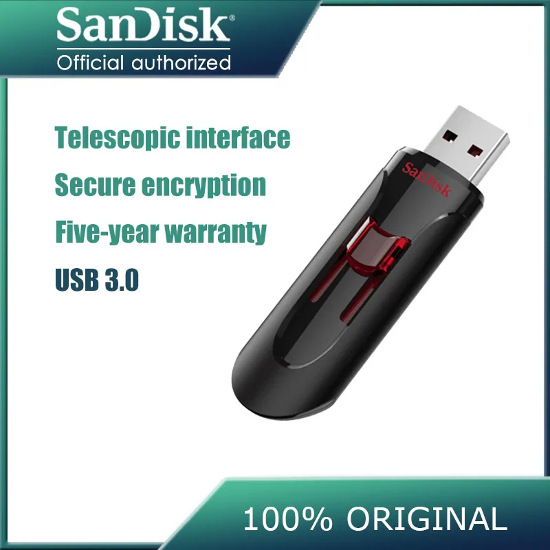 100% Оригинальный флеш накопитель SanDisk CZ600 USB 64 ГБ Супер Скоростной 3 0 16 Гб карта