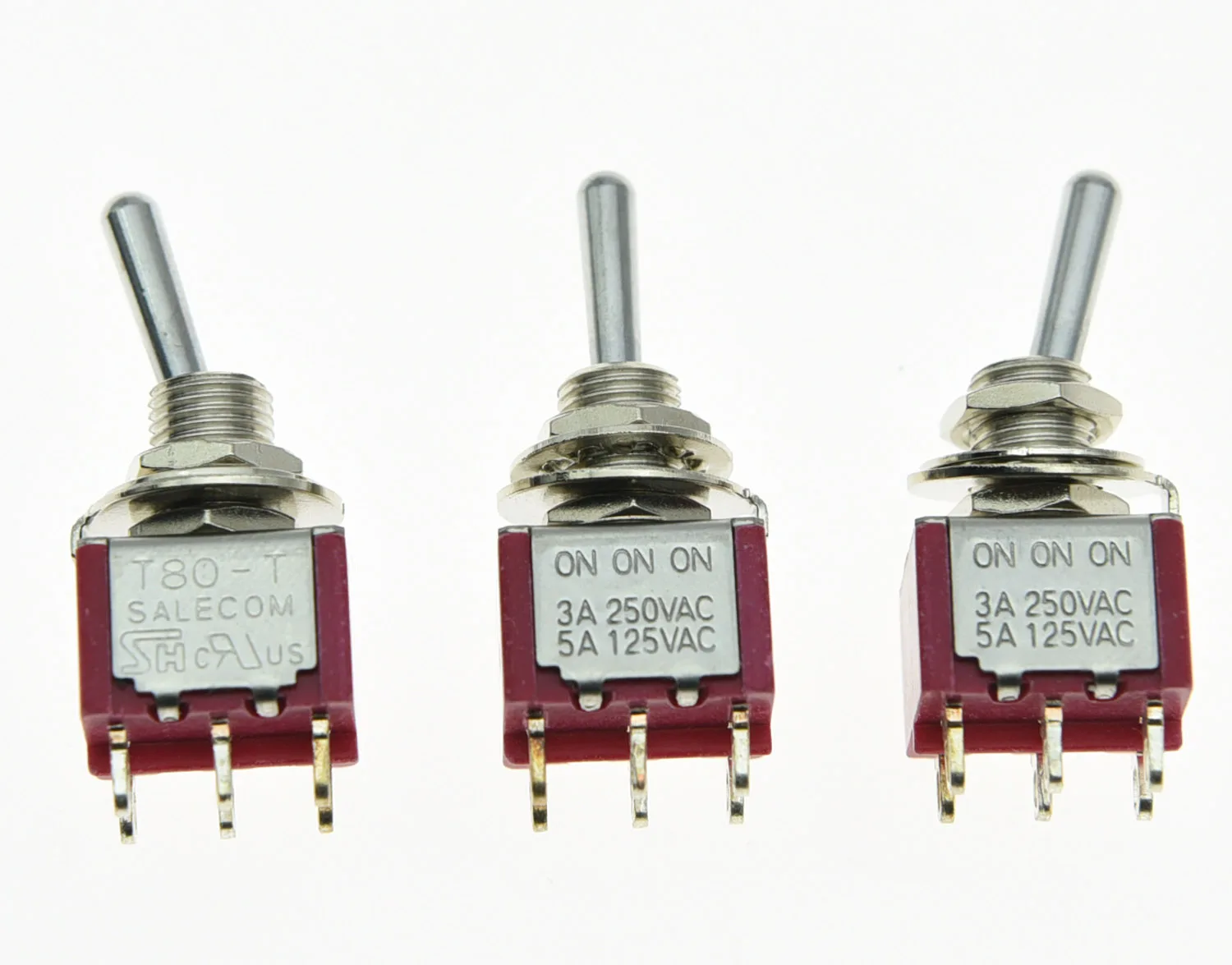 3x DPDT 6 Pin 3 пути ВКЛ./ВКЛ./вкл. Гитарный Мини тумблер салеком автомобиль/лодка