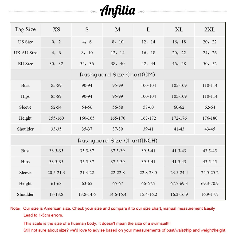

Anfilia Ladies Long Sleeve Rashguard Top Women Swimwear Surfing Top Swimsuit Running Shirt Hiking Shirts Rash Guard UPF50+