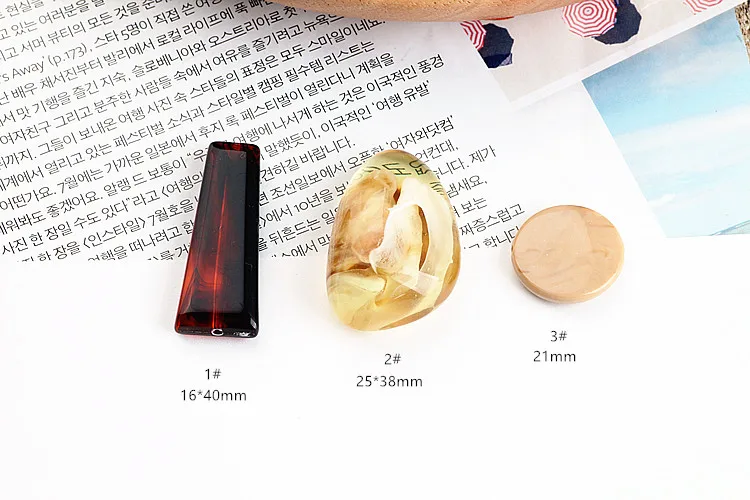 DIY ювелирные изделия для ушей аксессуары из смолы в форме золотой фольги