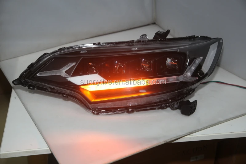 Full led headlight For HONDA for Fit Jazz- year Black Housing JC