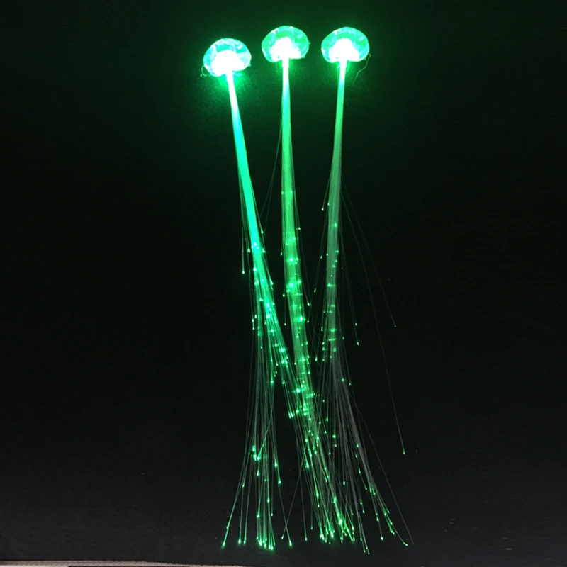 Новинка 48 шт./лот парики зеленого цвета со светодиодной подсветкой светящиеся