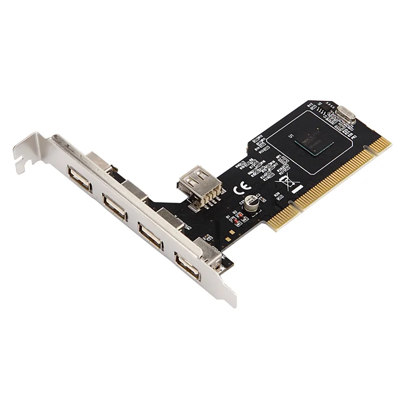 ANDDEAR USB2.0 expansion card desktop PCI to 5 usb2.0 adapter NEC chip usb c hdmi vga ethernet wall plate | Электроника