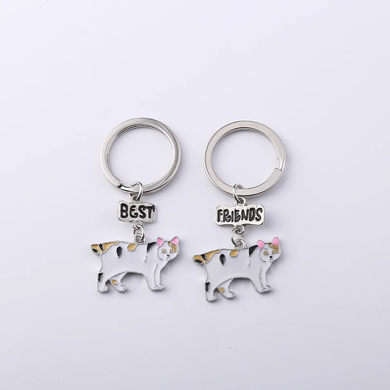 Flyingforest лучший друг милый кот пара брелок Мода 2019 новый бойфренд автомобильный