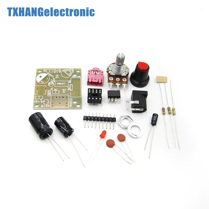 1 шт. LM386 супер плата мини-усилителя 3V-12V DIY Kit | Электронные компоненты и