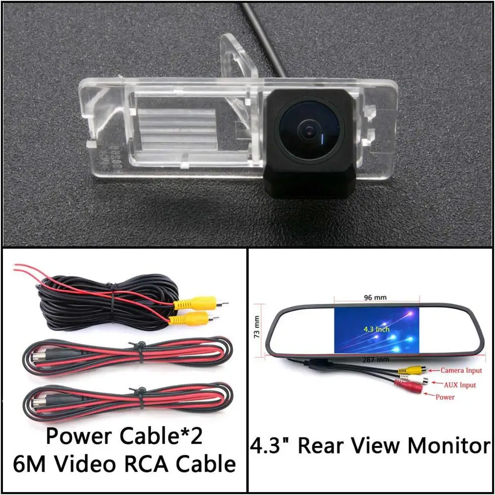 Cam N 4.3 Mirror Full HD резервная камера заднего вида для Renault Laguna Trafic Espace 4 Megane Grand Scenic Megane 3 автомобильный парковочный ЖК-зеркальный монитор - Название цвета: Cam N 4.3 Mirror