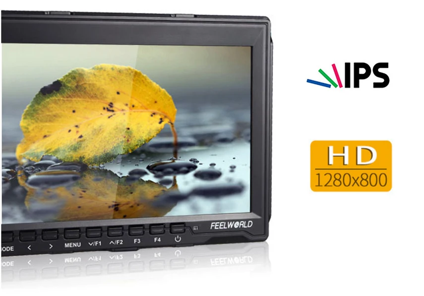 Feelworld FW759 7 дюймов ips 1280x800 камера поле DSLR видео монитор с пиковым фокусом HD " ЖК-монитор для BMPCC Canon sony