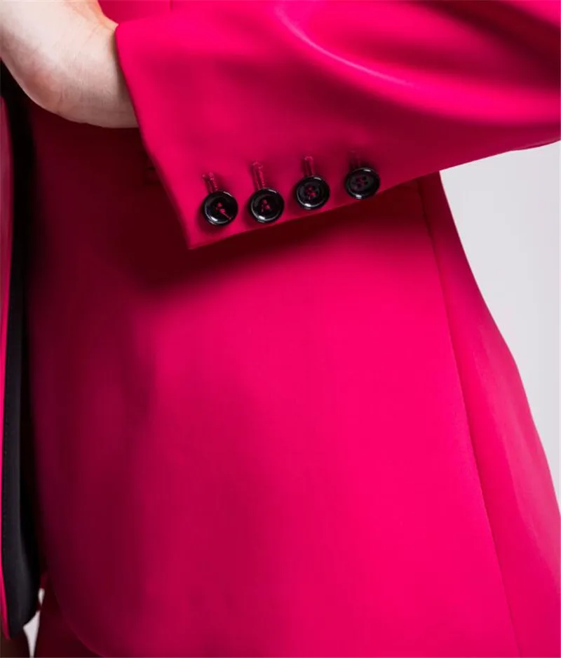 Индивидуальный заказ комплект из 2 предметов (пиджак + жилет) фуксия женские