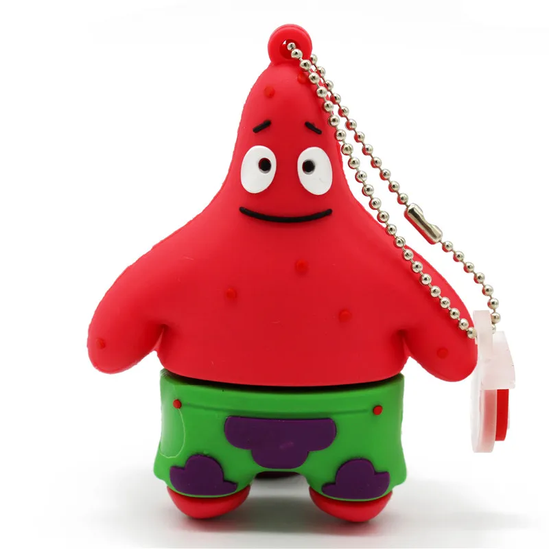 KING SARAS классный милый usb флеш-накопитель Губка Боб usb 2,0 4 ГБ 8 ГБ 16 ГБ 32 ГБ Флешка 64 ГБ - Цвет: W3