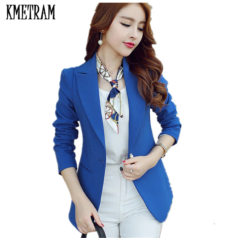 Блейзер женский короткий в корейском стиле модный офисный костюм с длинным
