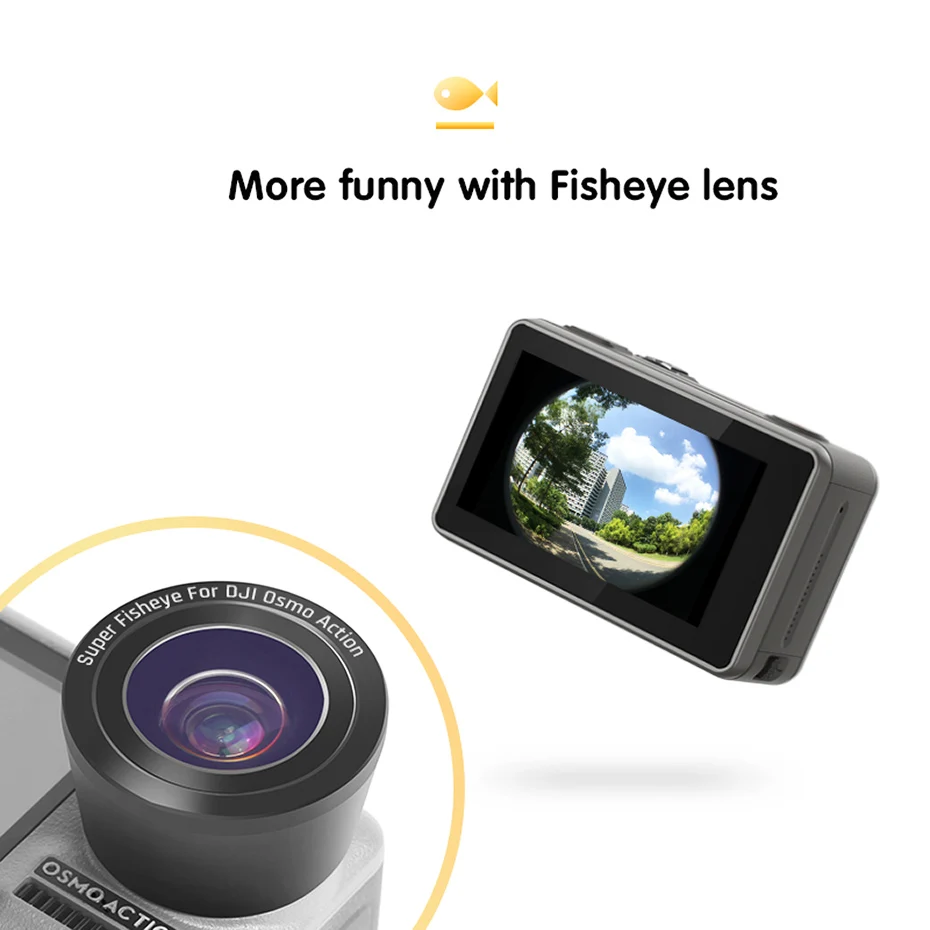 Аксессуары для спортивной камеры FOTOFLY DJI Osmo Action 15X Macro Close Up/рыбий глаз фильтр
