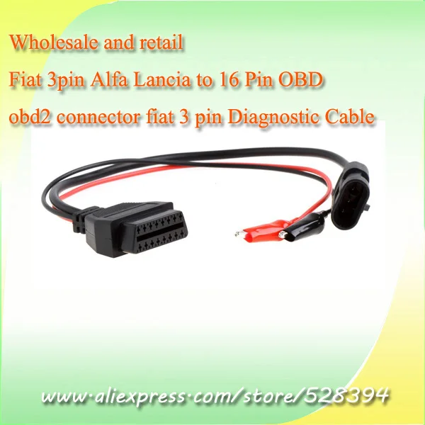 Высокое качество 3 Pin к 16 OBD2 OBD II автомобильный адаптер разъем Диагностический