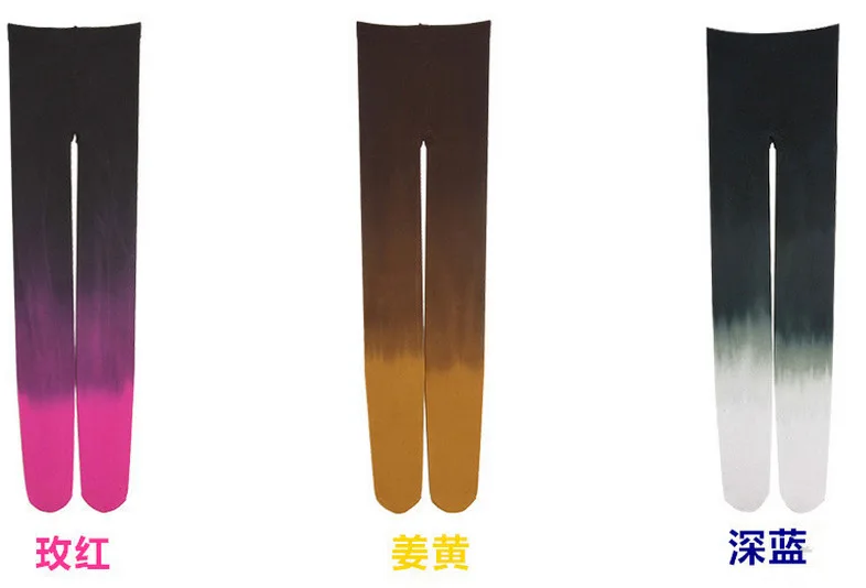 Новинка 120D бархатные японские колготки с эффектом омбре пикантные бесшовные