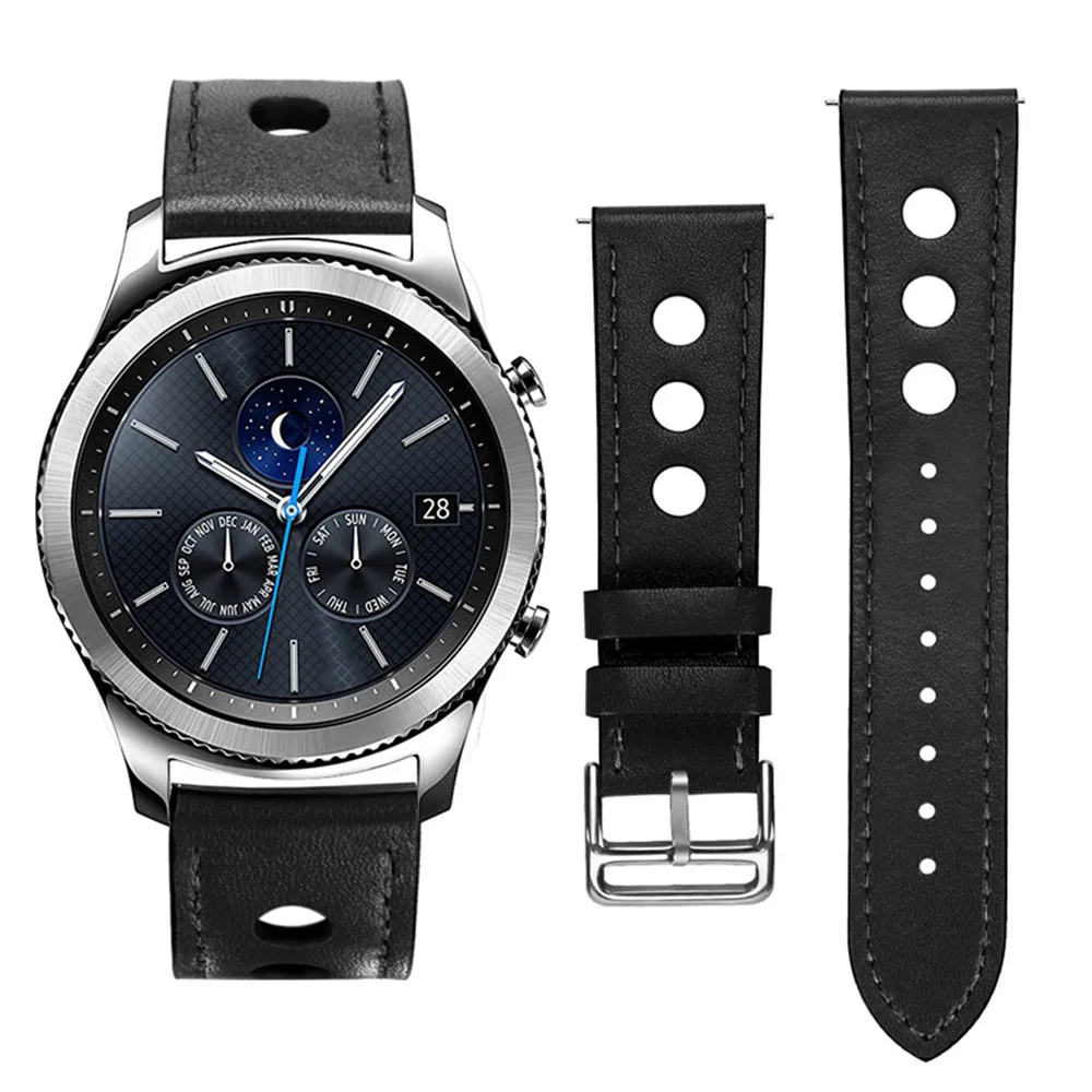 Кожаный ремешок для Samsung Gear S3 Frontie/Galaxy watch 46 мм/Classic 22 мм часов correa S 3 наручный