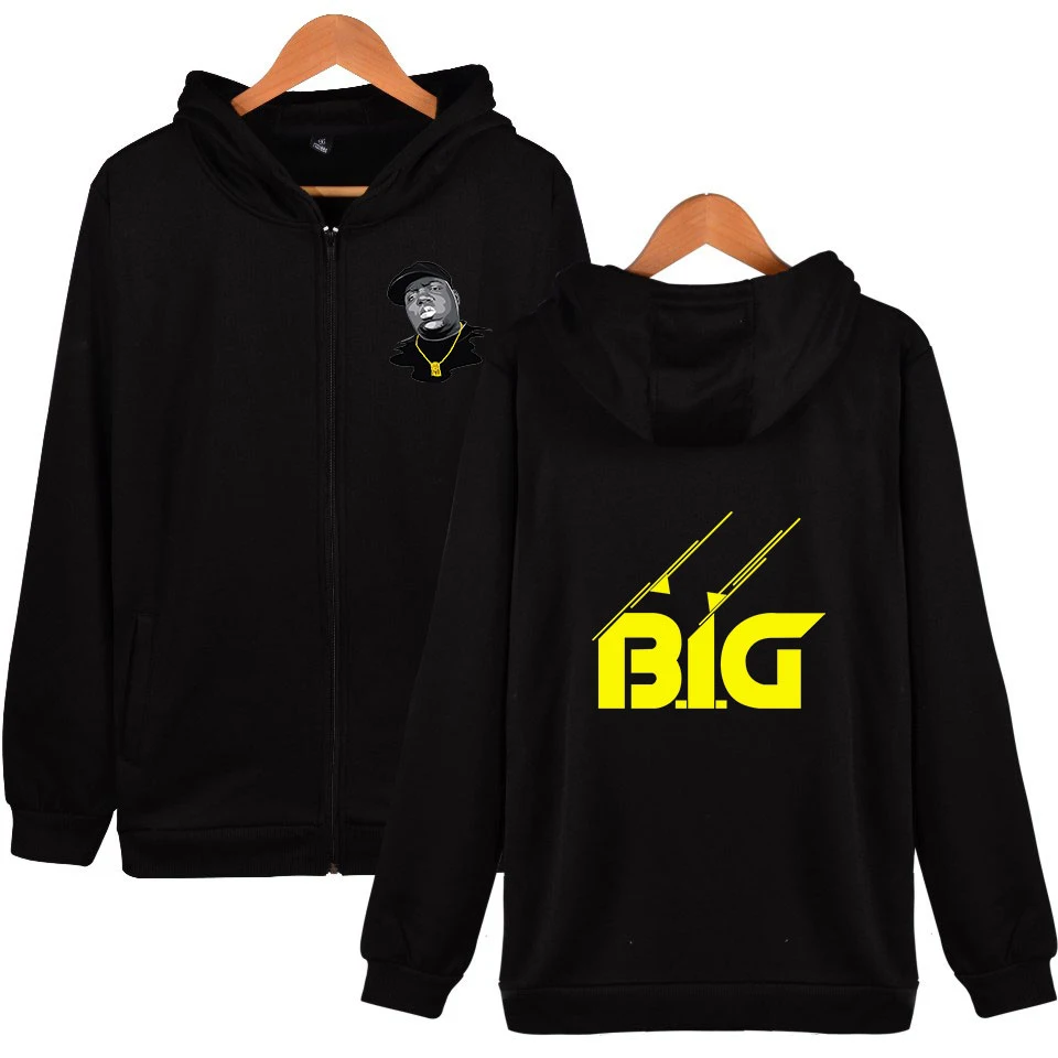 Новинка толстовка на молнии BIGGIE Мужская размера плюс 4XL зимняя одежда в стиле хип