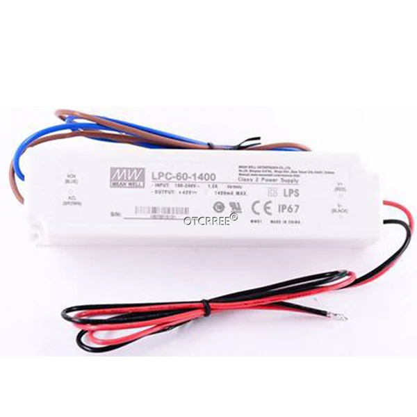 Meanwell LPC-60-1400 импульсный источник питания светодиодный драйвер постоянного тока один выход 60 Вт 1400mA для 1 шт. Cob Cree CXB3590 - Цвет: LPC-60-1400