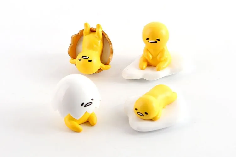4 шт./лот 4 см грустное яйцо Гудетама Kawaii Gudetama ленивое яйцо аниме ленивое яйцо Гудетама фигурка игрушки