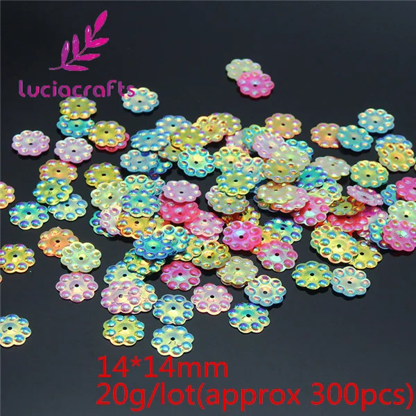 Lucia crafts 20 г/лот свободные тесьма с пайетками для шитья вечерние свадебные украшения Для женщин аксессуар для одежды Сделай Сам D0207 - Цвет: Flowe 3 style
