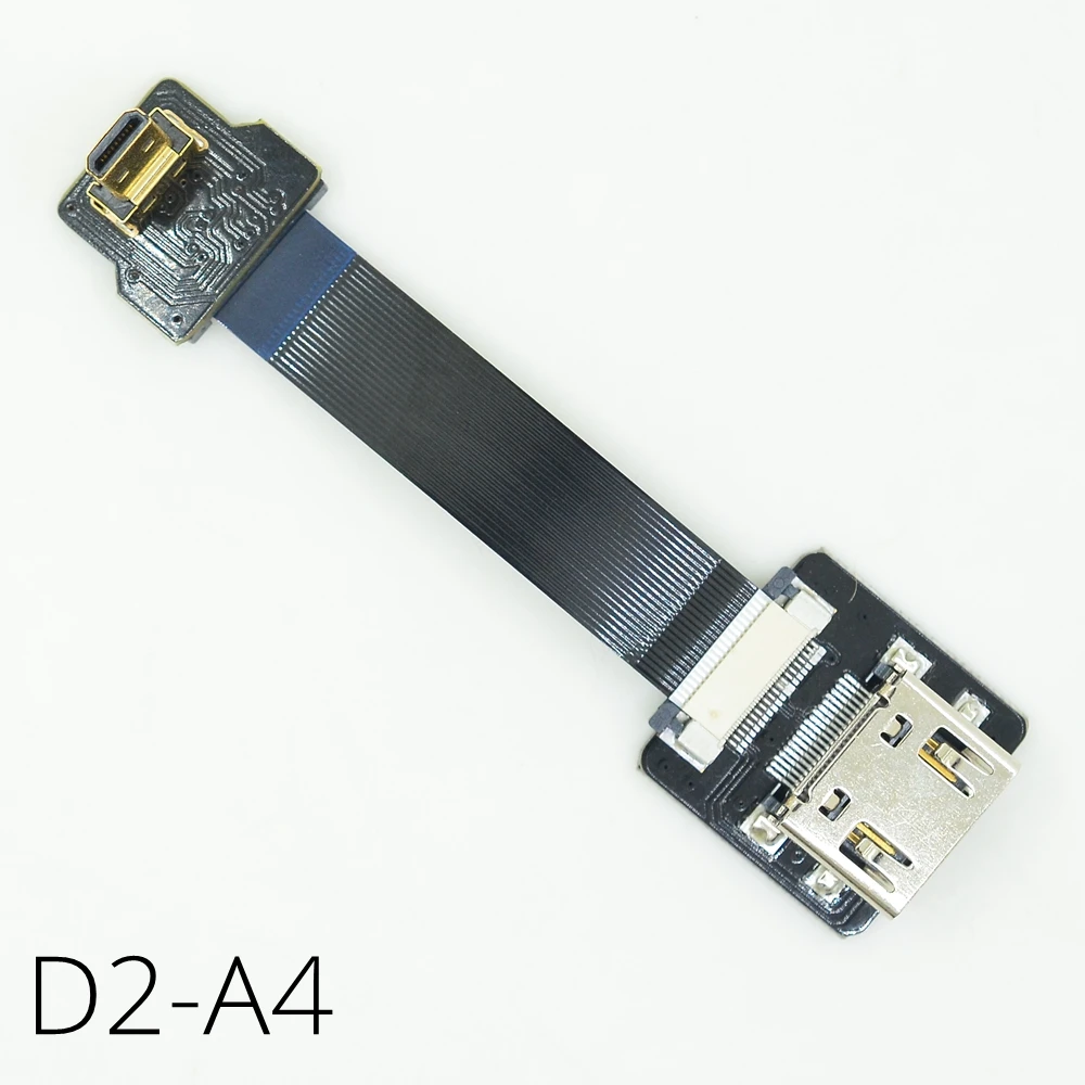 Микро HDMI FPV кабель FPC вверх Угловой Micro D Тип к стандарту риббо для Бесщеточный