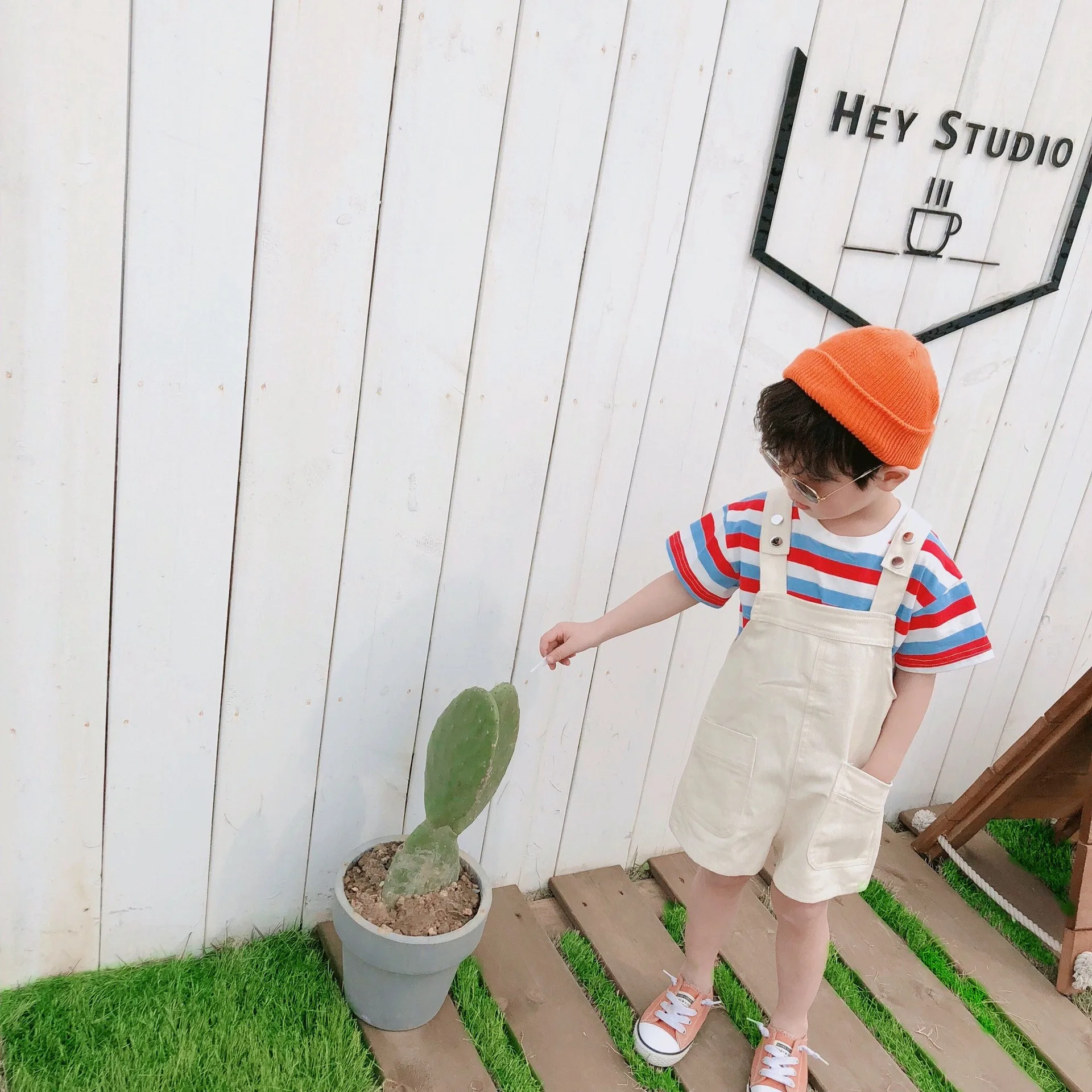 Корейский стиль 2019 летняя детская мода джинсовые комбинезоны шорты для