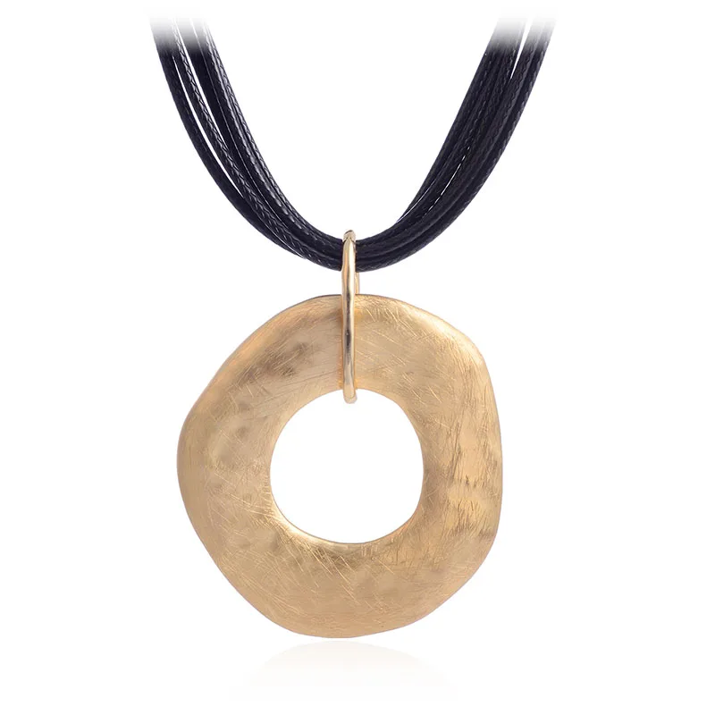 Ожерелье чокер Shineland многослойное черное кожаное ожерелье в стиле панк новинка