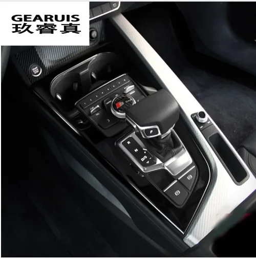 Автомобильные наклейки из нержавеющей стали для кожуха перчаточного ящика в салоне с элементами отделки хромированным пластиком для Audi A4 B9 2017 и новее.