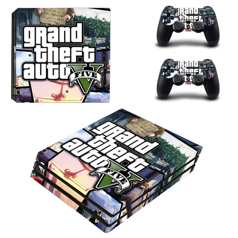 GTA 5 ps 4 виниловые наклейки pegatinas vinilo PS4 PRO стикер кожи Pro Обложка Наклейка Дизайн