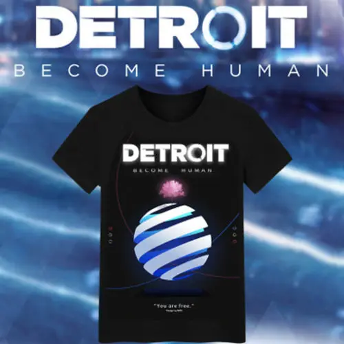DBH Detroit Become Human Cos Connor RK800 Летняя Повседневная футболка с короткими рукавами для косплея футболка новая - Цвет: E