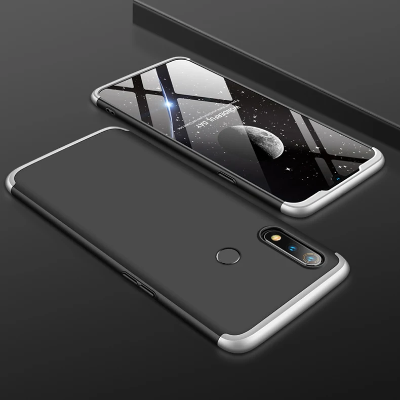 360 чехол с полной защитой для OPPO Realme 3 чехол из жесткого поликарбоната 3 в 1 Тонкая матовая задняя крышка для Realme 5 Pro Чехол Для Телефона