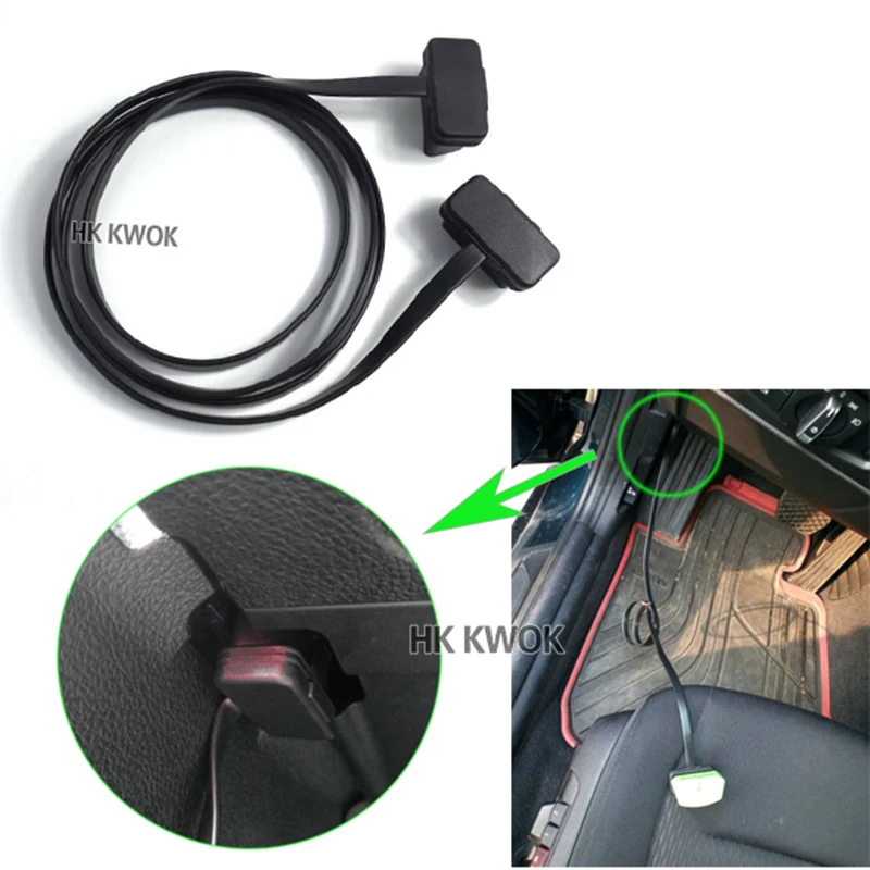 Плоский тонкий как лапша OBDII OBD2 16Pin ELM327 мужчина к женскому локоть расширение OBD 2