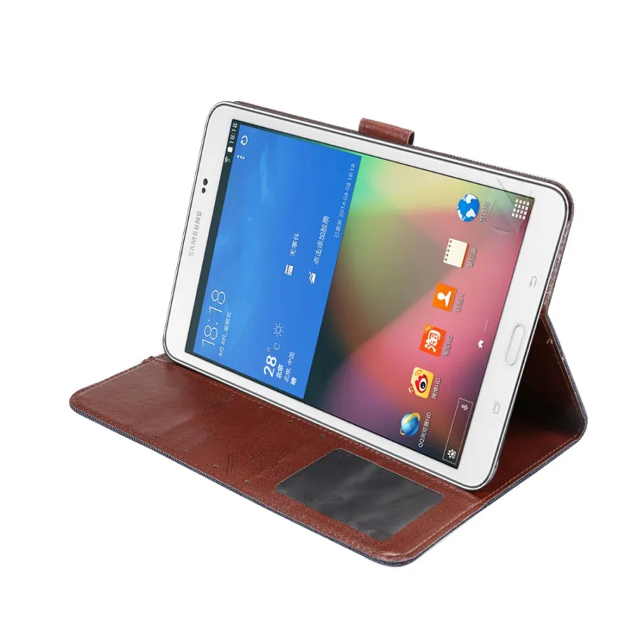 RUVEDII ткань материал искусственная кожа Чехол для samsung Galaxy Tab 8 0 T350 T355 P350 P355 Стенд Smart