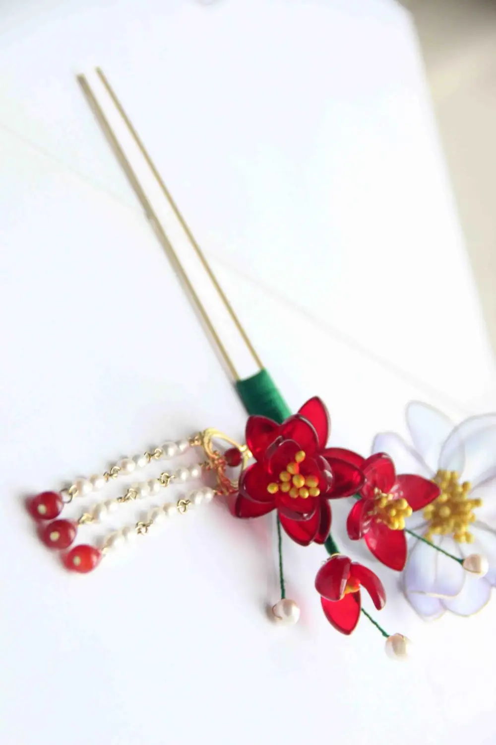 Изделия из стекла ручной работы лепестки Боб классический Костюм Платье волос