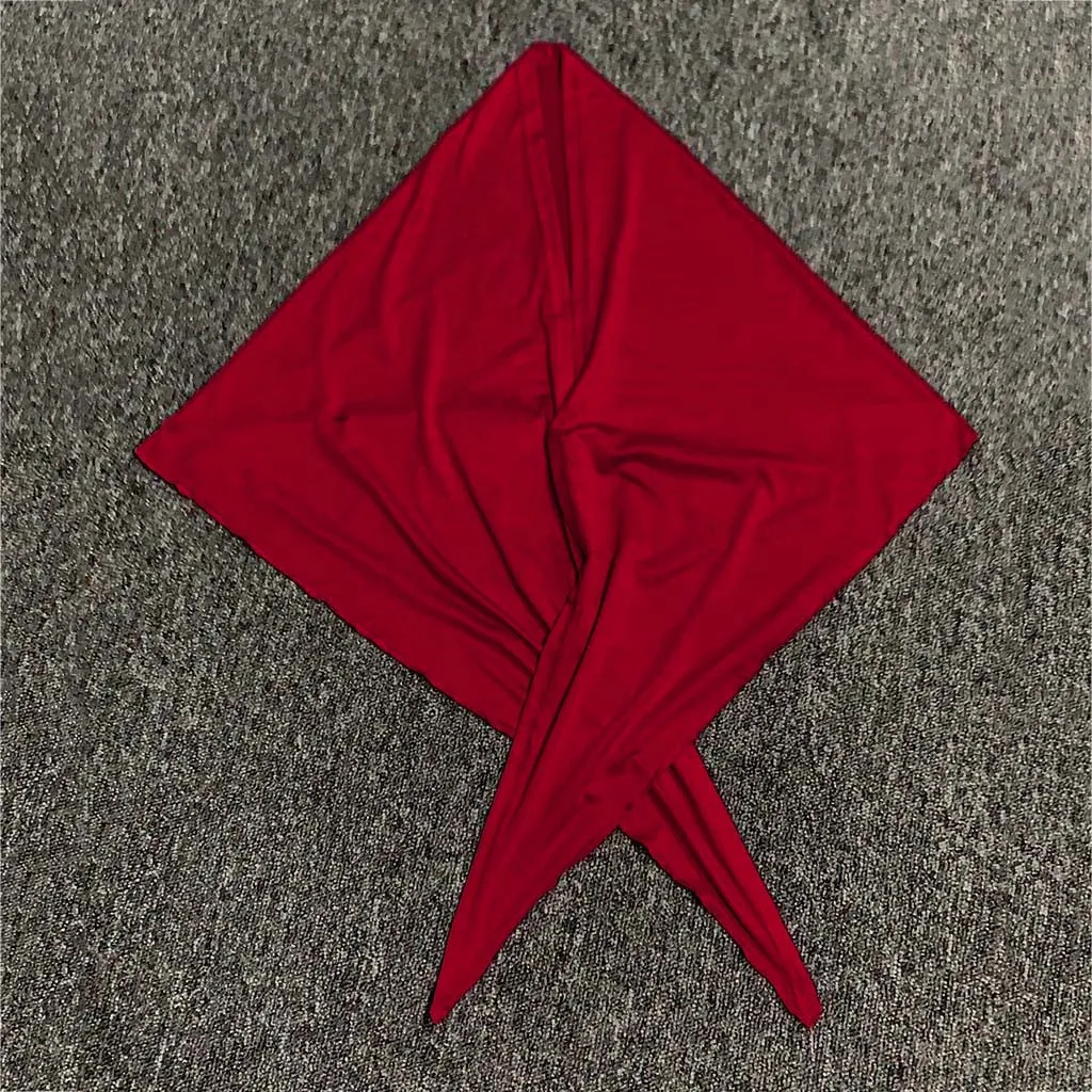 Женская однотонная мягкая мусульманская Шапка-тюрбан головной платок для волос