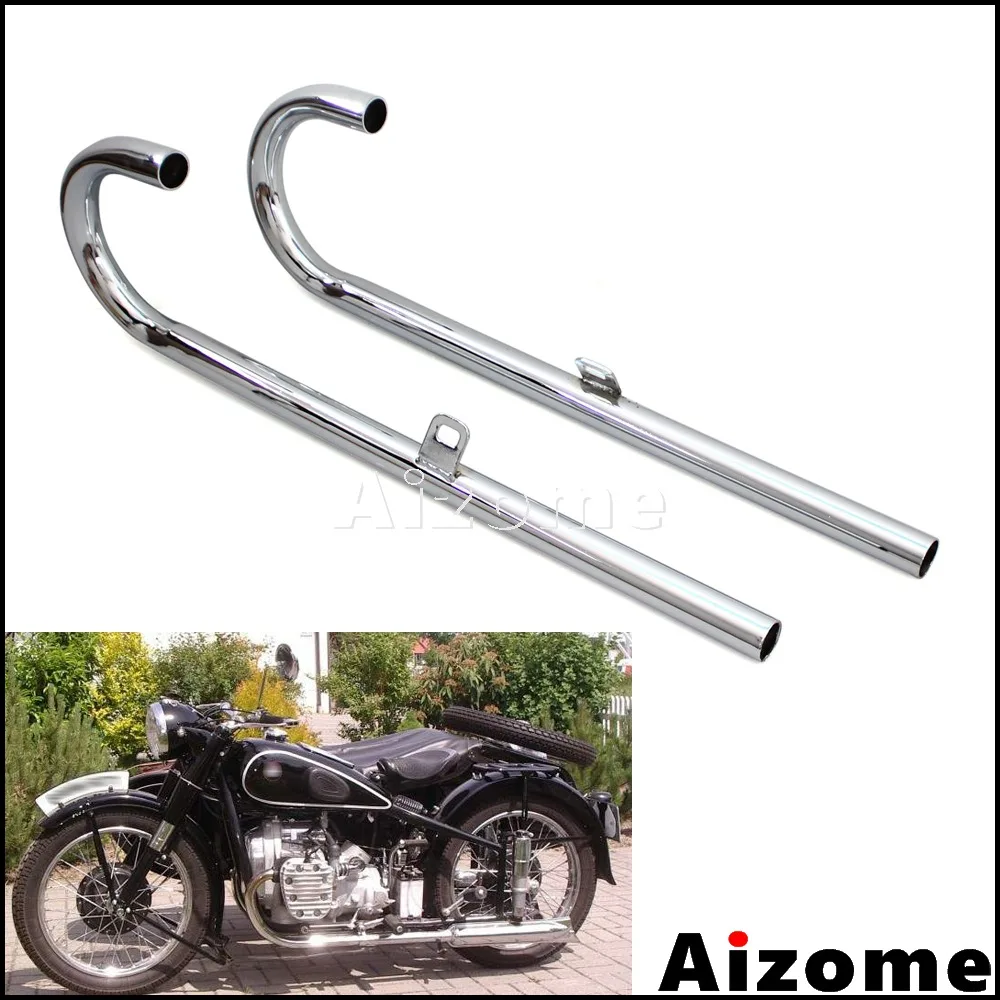 1 пара стальных выхлопных труб 32P для BMW K750 M1 M72 R71 R12 Dnepr MT12 Урал|Выхлопные трубы и