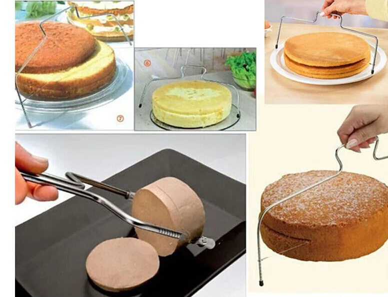 Adjustable Stainless Steel Wire Bread Cake Cutter Slicers Bakeware Level Slices Kitchen Accessories Tool | Дом и сад
