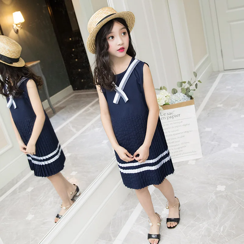 Military Girls Dress 3 4 5 6 7 8 9 10 11 12 Years Sleeveless Summer Kids Dresses Baby Girl Casual Clothes Big Clothing | Детская одежда