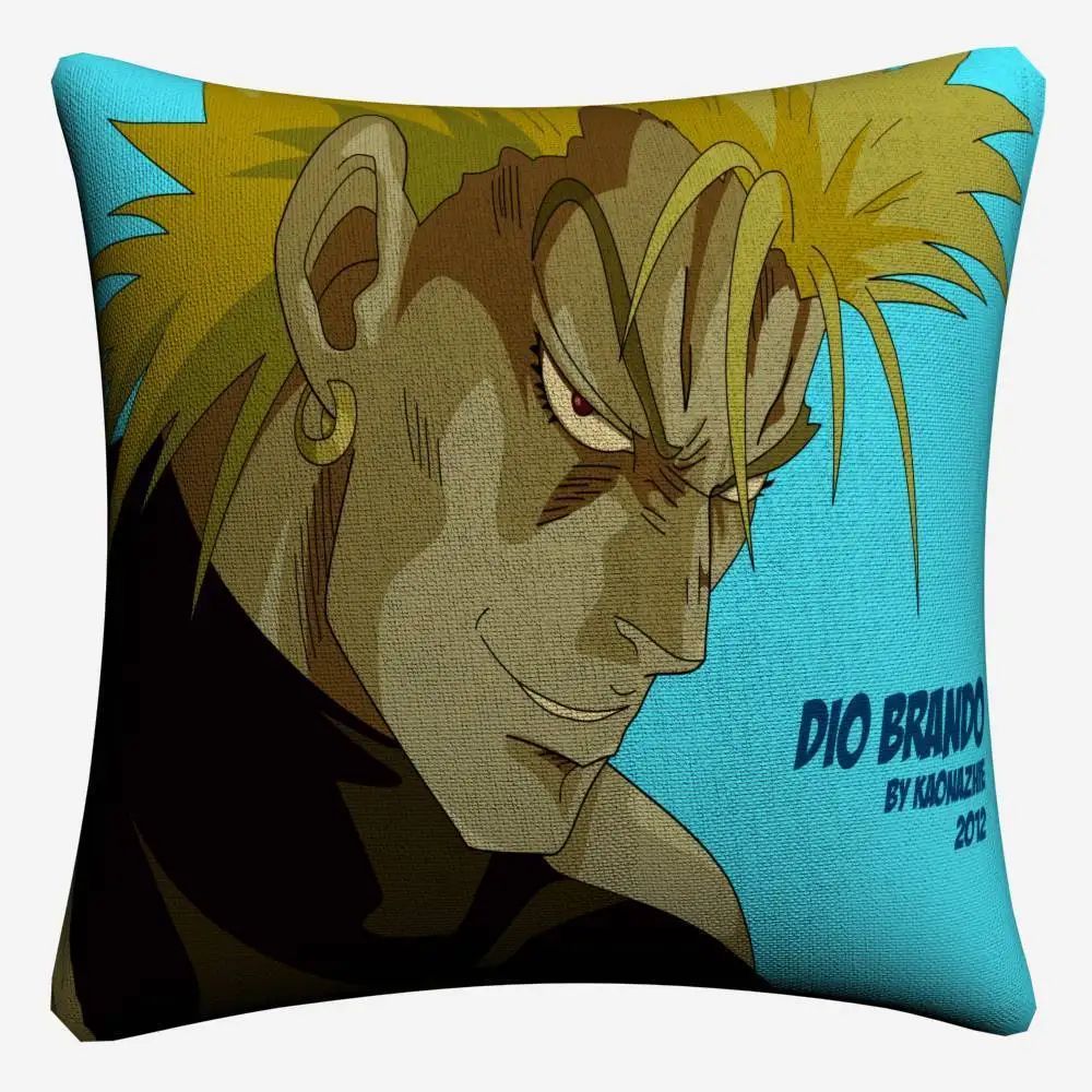 Dio Брандо Jojo Аниме Фигура декоративная льняная подушка для дивана размером 45*45 см наволочка домашний декор Чехлы на диванные подушки, подушки - Цвет: 14