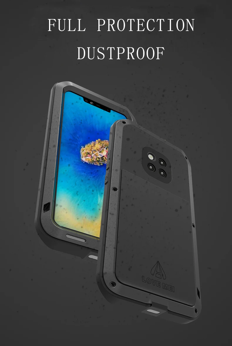 Aluminum Metal Armor Case For Huawei Mate 20 Pro Phone Shockproof Heavy Duty Protective Cover Mate20 |