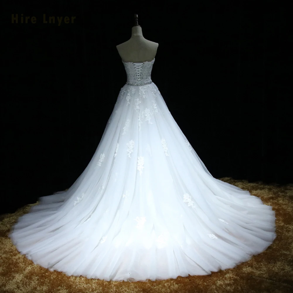 NAJOWPJG на заказ свадебные платья шнуровке Abiti Da Sposa Интернет магазин Китай бисерное