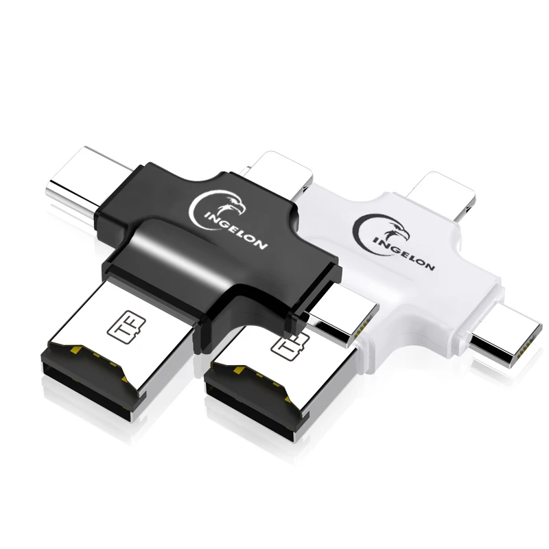 Считыватель карт Ingelon USB 2,0 SD/Micro SD TF OTG адаптер смарт-карт памяти для ноутбука USB 2,0 Тип C кардридер SD кардридер