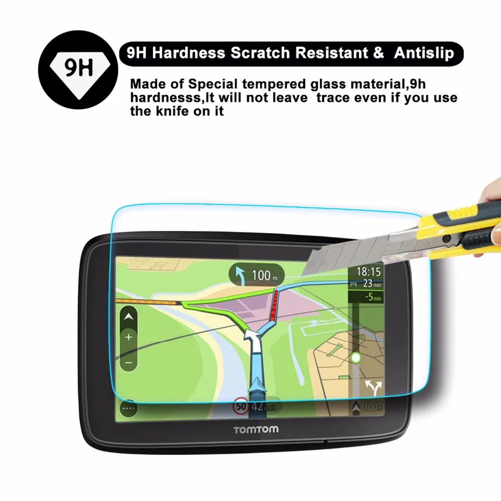RUIYA протектор экрана для TomTom VIA 53 круговой 5 дюймов gps навигации экран 9H Твердость