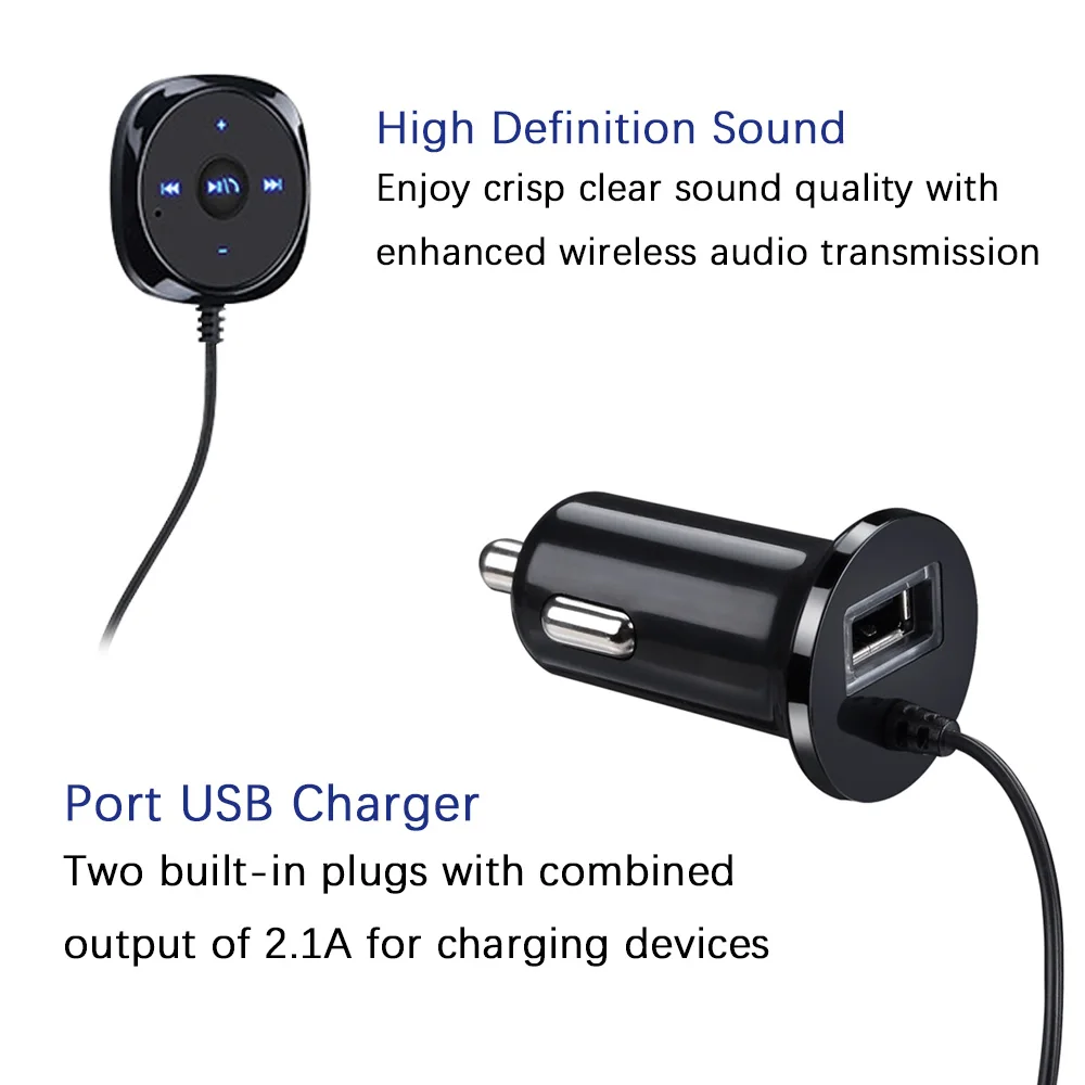 Автомобильный Bluetooth 3 5 мм AUX автомобильный комплект свободные руки аудио